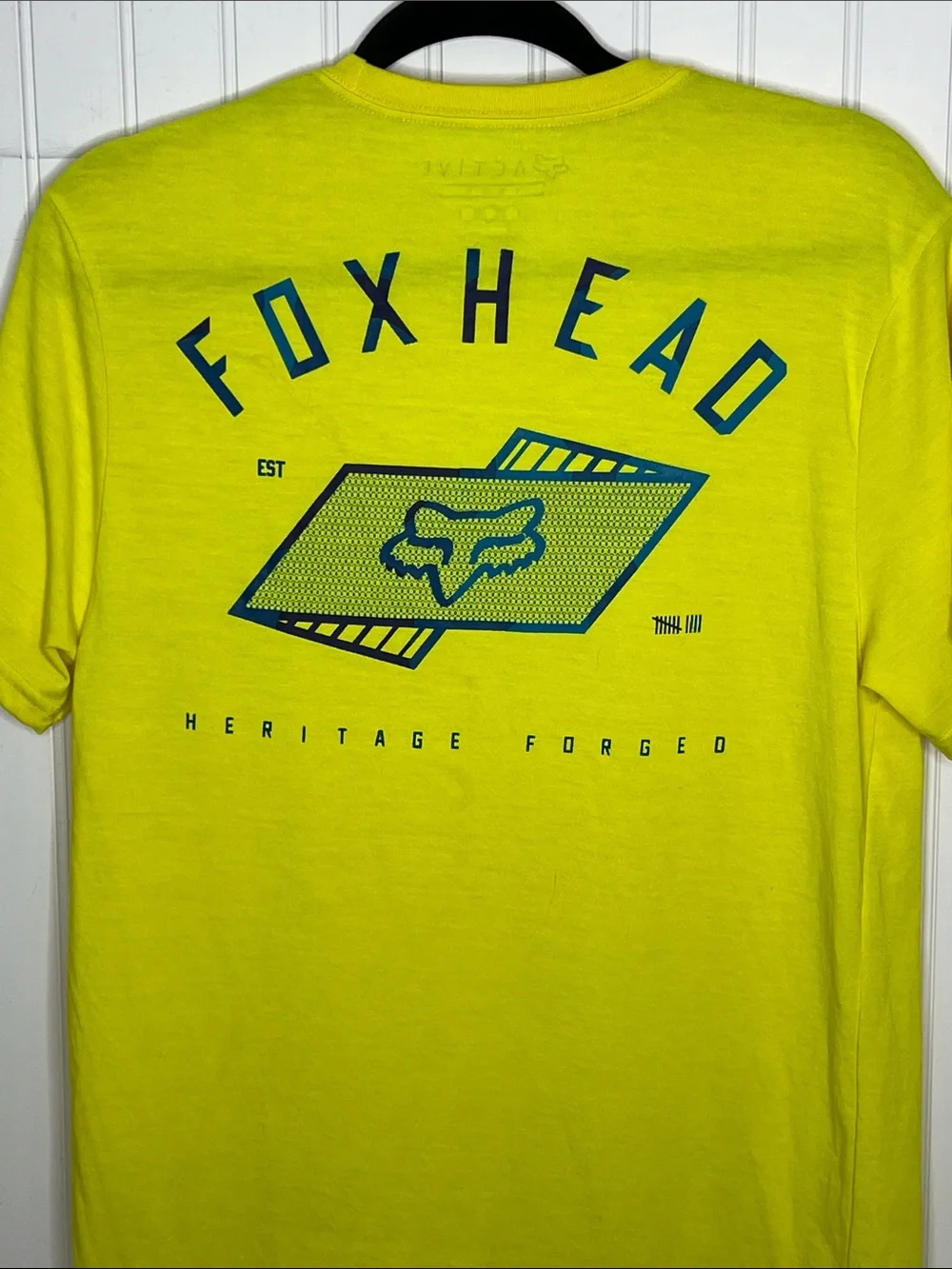 Men's Short Sleeve Crewneck Tee in Neon Yellow
